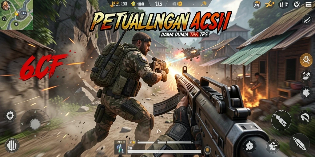 Tangkapan layar gameplay menegangkan di TPS 6CF.