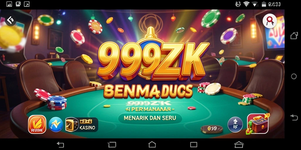 Gameplay seru di 999ZK dengan variasi permainan kasino.