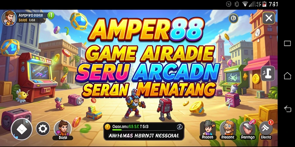 Tampilan gameplay seru dan menantang di AMPER88.