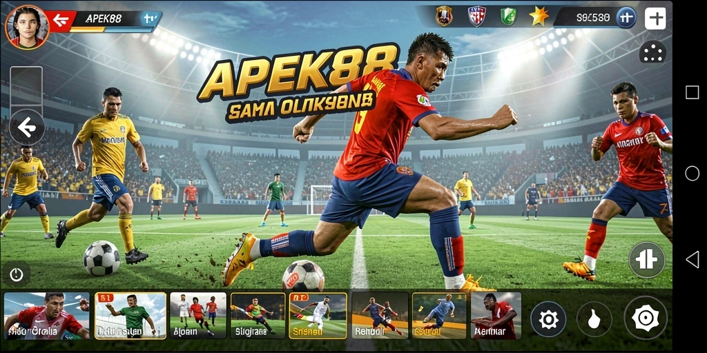 Screenshot utama APEK88 menampilkan gameplay yang dinamis dan kompetitif.