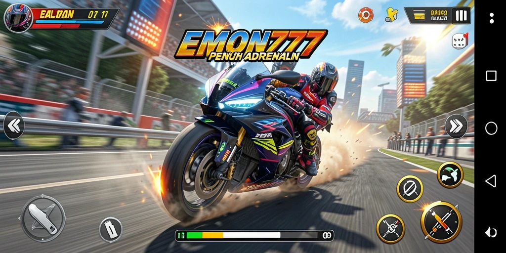 Tampilan gameplay seru di <strong>EMON777</strong> yang penuh aksi dan kecepatan.