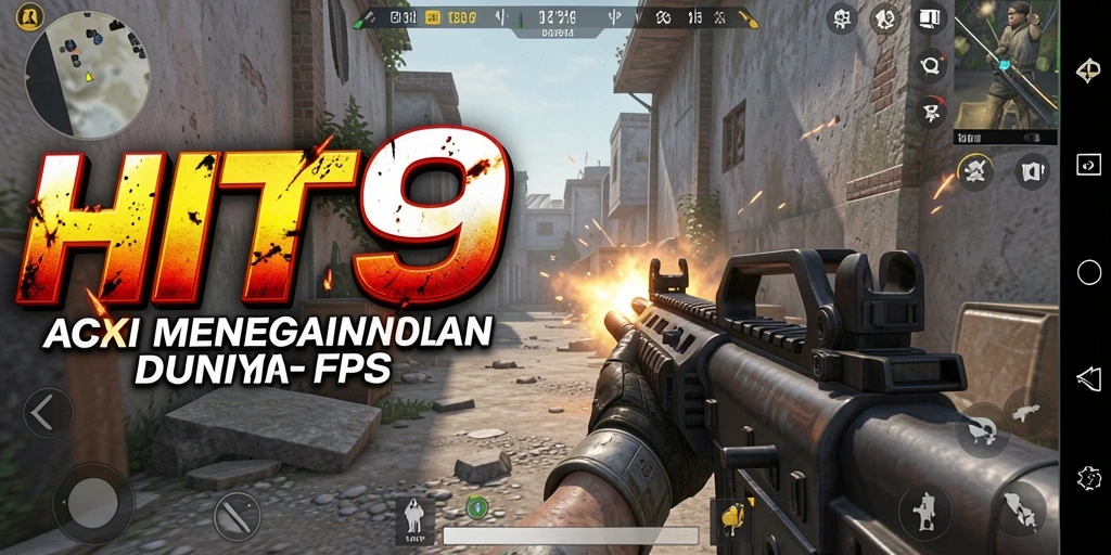 Tangkapan layar gameplay menampilkan pertempuran intens dalam HIT9.