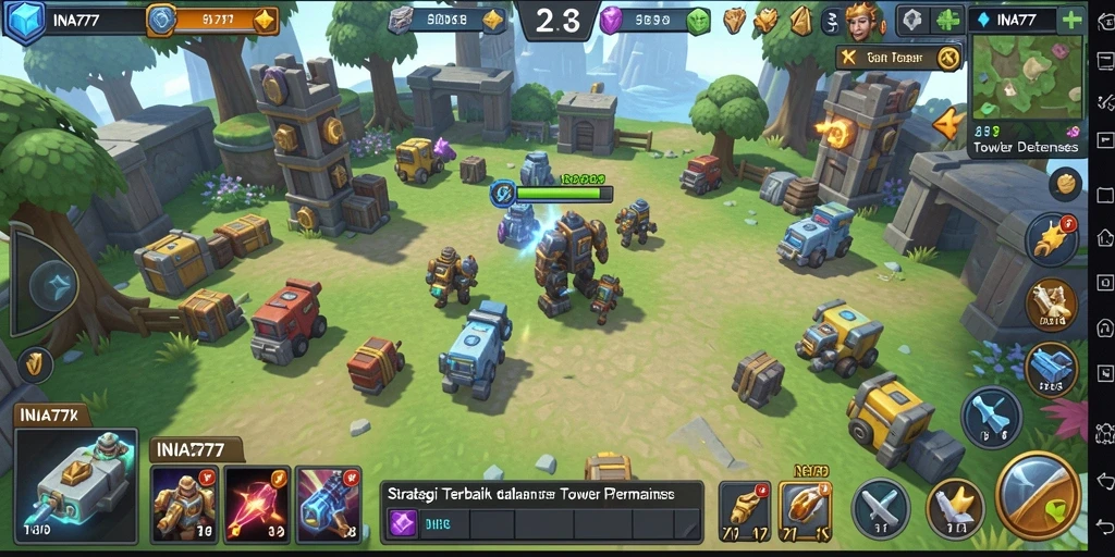 Gameplay Tower Defense yang menarik dan menegangkan.
