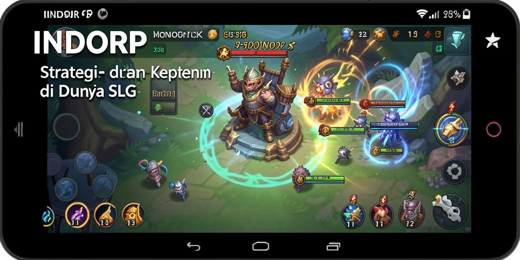 Screenshot utama INDORP menunjukkan aksi mendebarkan dalam membangun kerajaan.