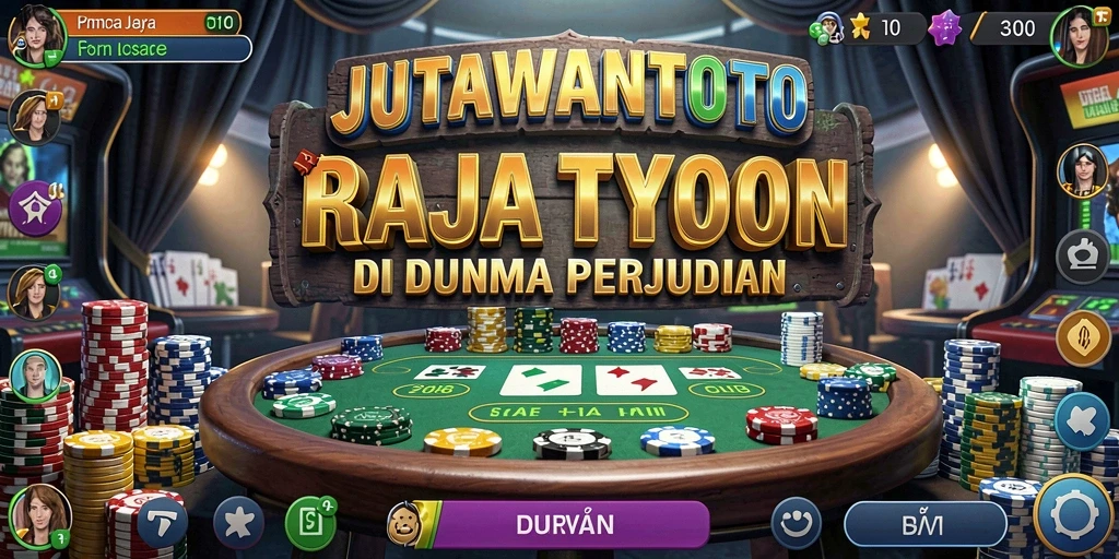 Screenshot gameplay JUTAWANTOTO menampilkan keseruan mengelola bisnis perjudian.