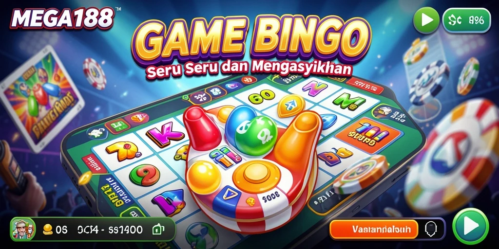 Tampilan utama gameplay MEGA188 dengan suasana Bingo yang seru.