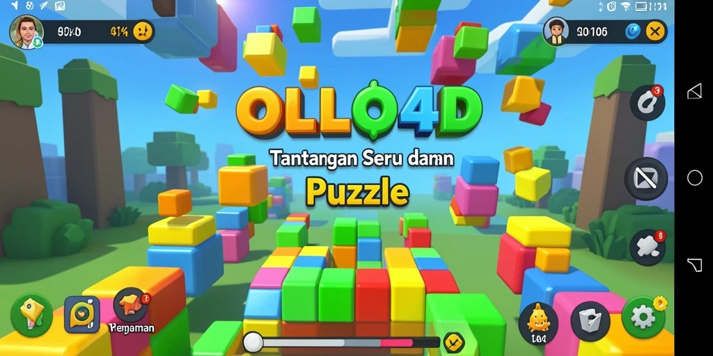 Gameplay menantang dari OLLO4D dengan berbagai teka-teki menarik.