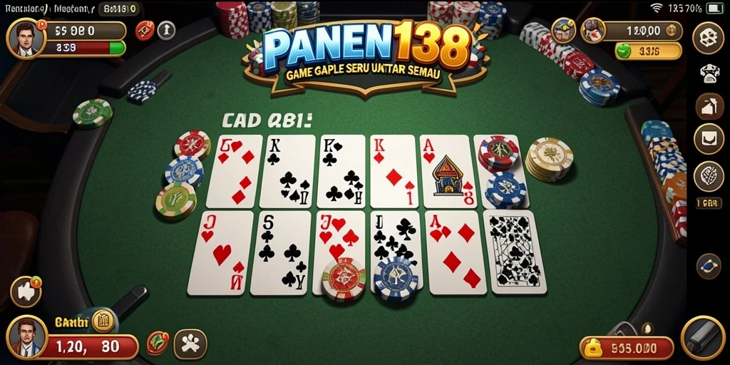 Screenshot permainan Gaple seru dan penuh warna di PANEN138.