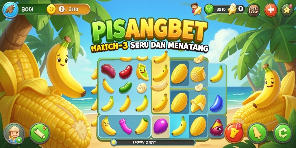 Tampilan gameplay seru PISANGBET mencocokkan buah pisang.