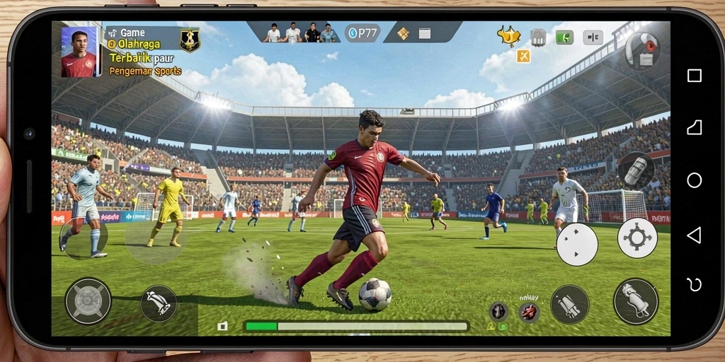 Tampilan gameplay menarik dalam PP7 dengan aksi olahraga yang seru.