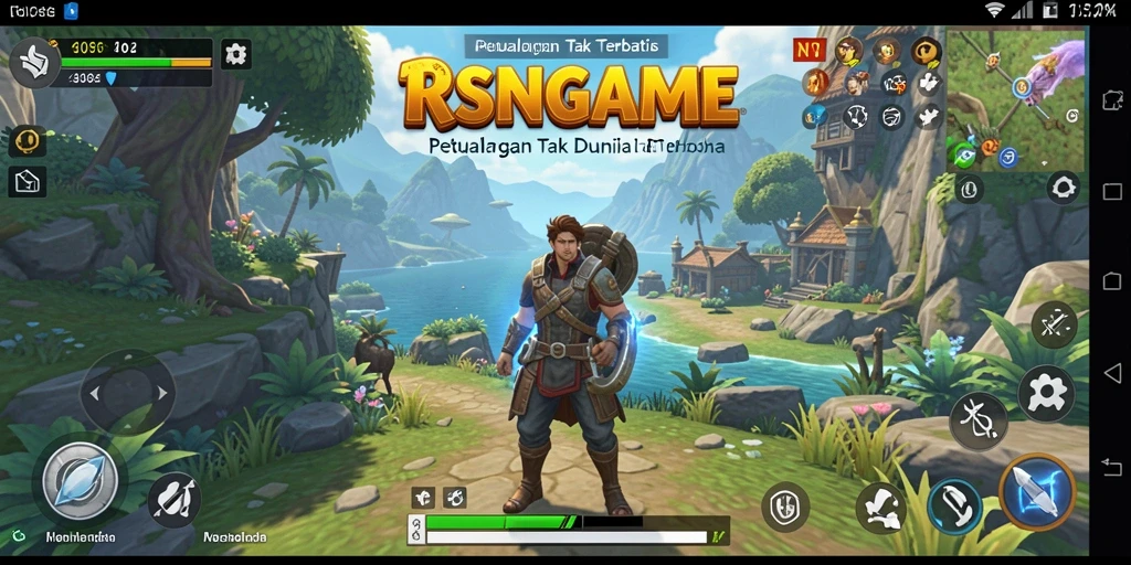Tangkapan layar gameplay RSNGAME yang menampilkan eksplorasi dunia terbuka.