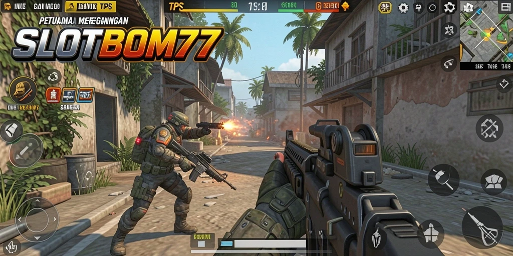 Tangkapan layar menampilkan pertempuran intens dalam game TPS