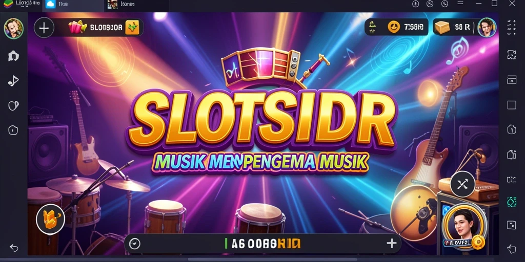 Tampilan gameplay menarik SLOTSIDR dengan elemen musik.