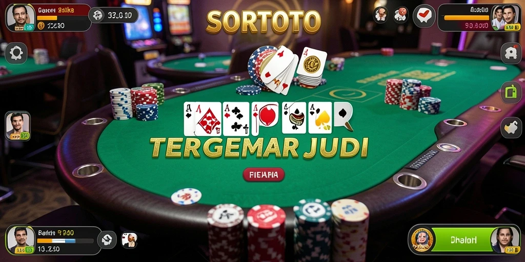 Tampilan gameplay menarik dari SORTOTO dalam aksi Poker.