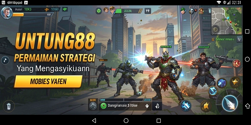 Tangkapan layar utama UNTUNG88 menampilkan aksi strategi yang mendebarkan.