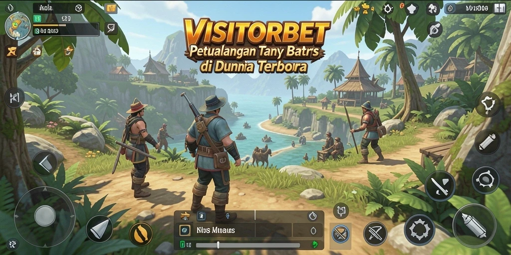 Screenshot gameplay VISITORBET menampilkan perjalanan petualangan di dunia terbuka.