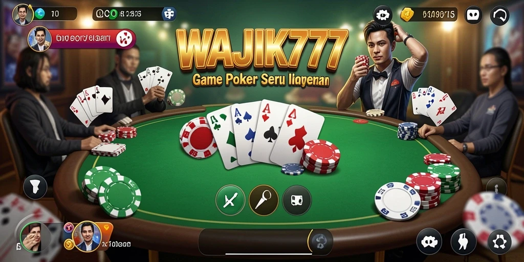 Tampilan screenshot gameplay wahid dalam permainan Poker.