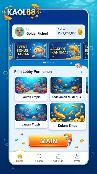 Tampilan antarmuka aplikasi kaol68 yang ramah pengguna.